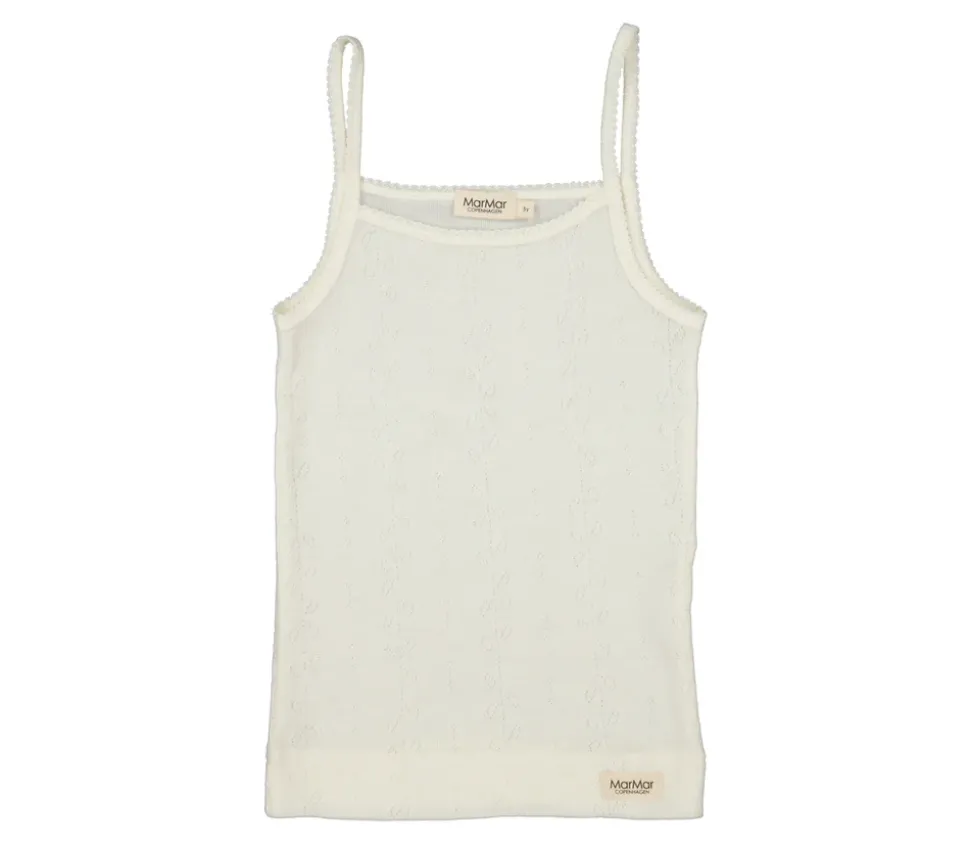 Strap Vest, Wool Pointelle Vest Top