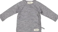 Tut Wrap Ls, Wool Pointelle Blouse