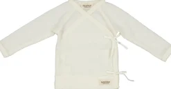 Tut Wrap Ls, Wool Pointelle Blouse