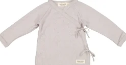 Tut Wrap Ls, Wool Pointelle Blouse