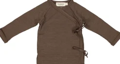 Tut Wrap Ls, Wool Rib Blouse